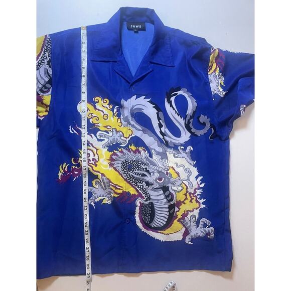 JAWS Dragon Tattoo Shirt Tokyo Drift Style 90s Y2K Post Malone Vibes Men’s L - Picture 5 of 7